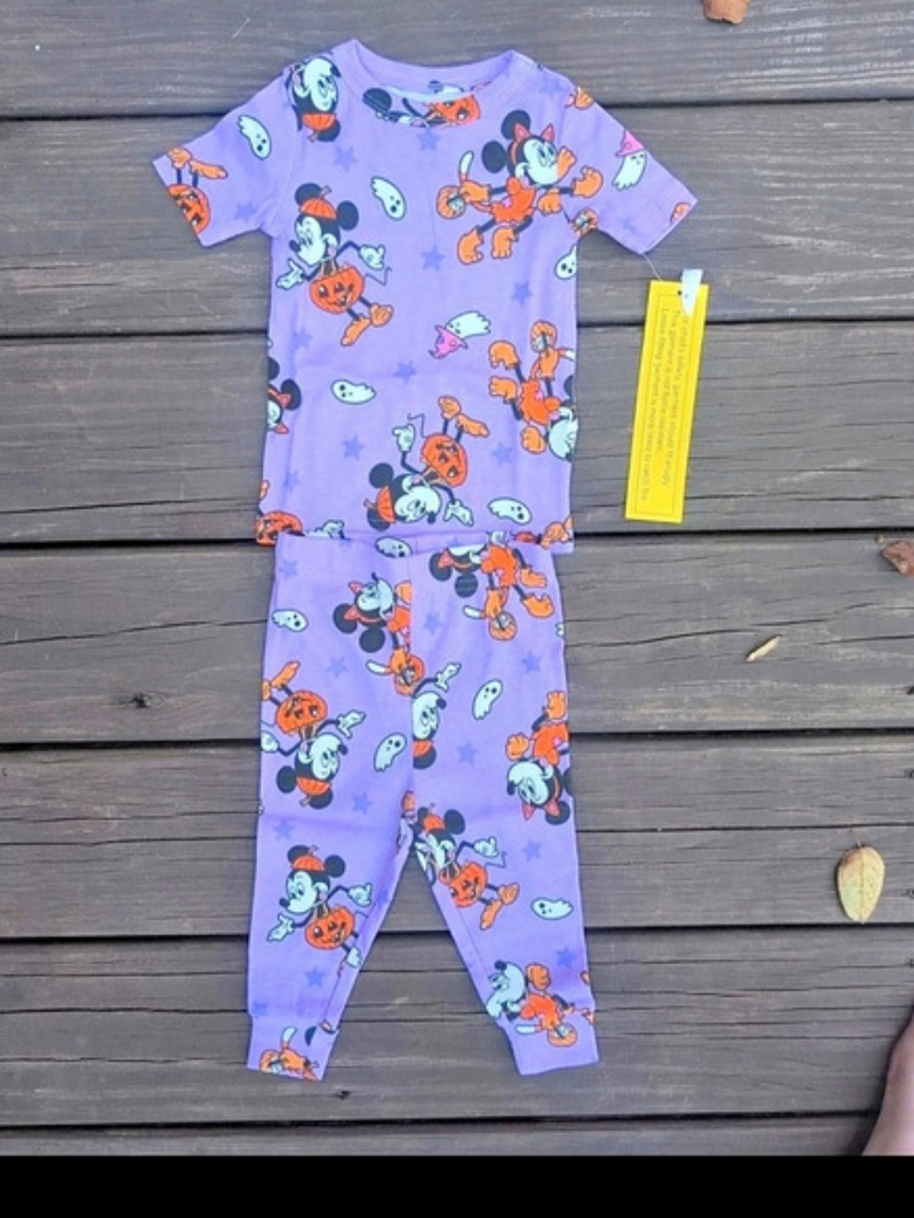 Disney Mickey Mouse Halloween PJ PALS for Kids Purple Baby 12M NWT